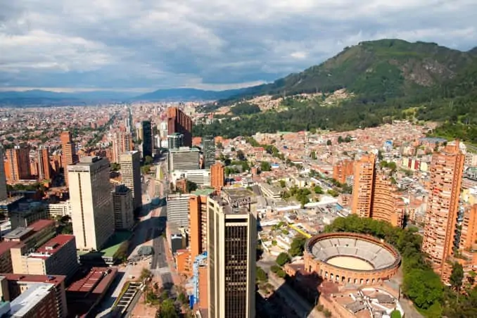 Vista urbana de Bogotá
